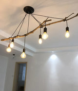 Lustre aranha preta moderno, nórdico, retrô, lâmpada edison, decoração de loft, lâmpada de teto aranha ajustável