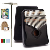 Kalimba Thumb Piano 17 teclas de alta qualidade Madeira Mbira Instrumentos musicais com livro de aprendizagem