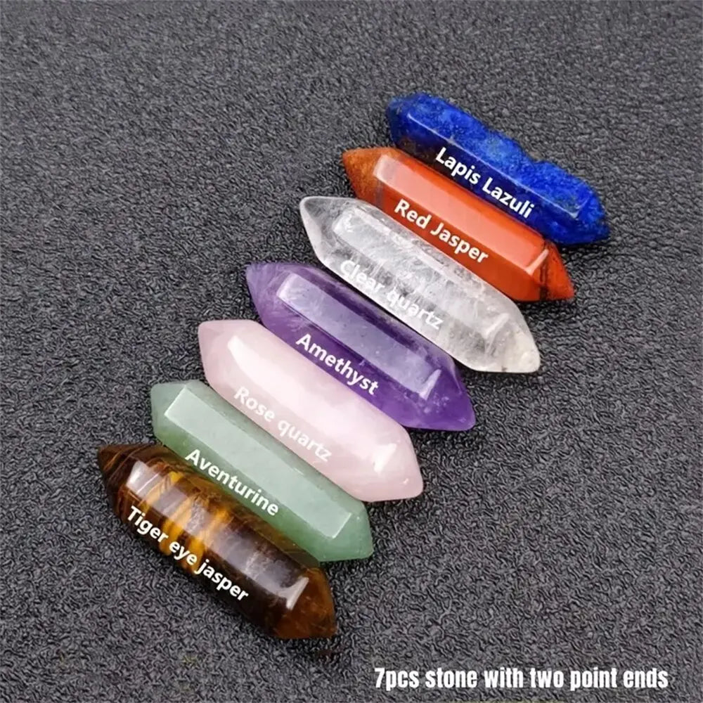 14pcs Quartzo Cristal Chakra Cura Pedras Para Meditação Energização Ambientes