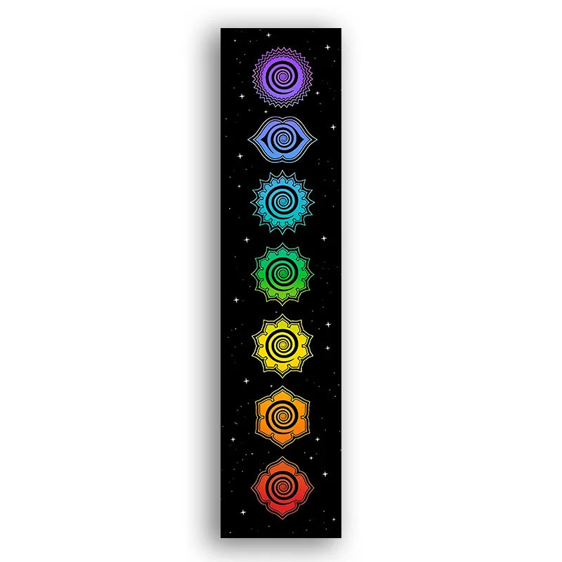 Tapeçaria de chakras, budismo, yoga, centros de energia cósmica, meditação, suspensão de parede, quarto, decoração de casa