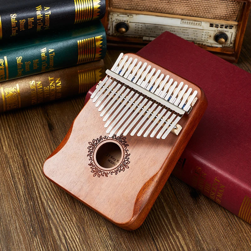 Kalimba Thumb Piano 17 teclas de alta qualidade Madeira Mbira Instrumentos musicais com livro de aprendizagem