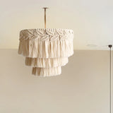 Lustre Nordic macrame tecido tapeçaria abajur boho pendurado de teto luz para casa quarto decorativos