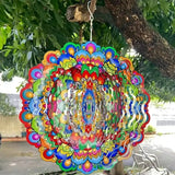 Mandala Giratória de Vento 3D