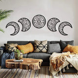 5 pçs Fases da Lua Decoração de Parede 3d fases da lua espiritual estilo boêmio nórdic