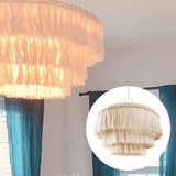 Lustre Nordic macrame tecido tapeçaria abajur boho pendurado de teto luz para casa quarto decorativos