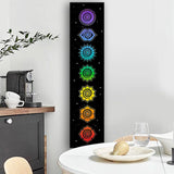 Tapeçaria de chakras, budismo, yoga, centros de energia cósmica, meditação, suspensão de parede, quarto, decoração de casa