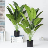 80cm plantas tropicais bananeira artificial folhas de palmeira de plástico para decoração de casa, casamento